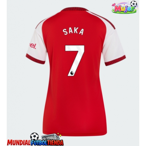 Camiseta Arsenal Bukayo Saka #7 Primera Equipación Replica 2026-27 para mujer mangas cortas